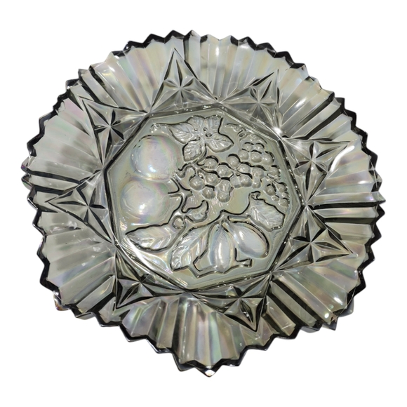 VINTAGE 1970's Federal Pioneer Carnival Iridescent Glass Bowl - Picture 7 of 8